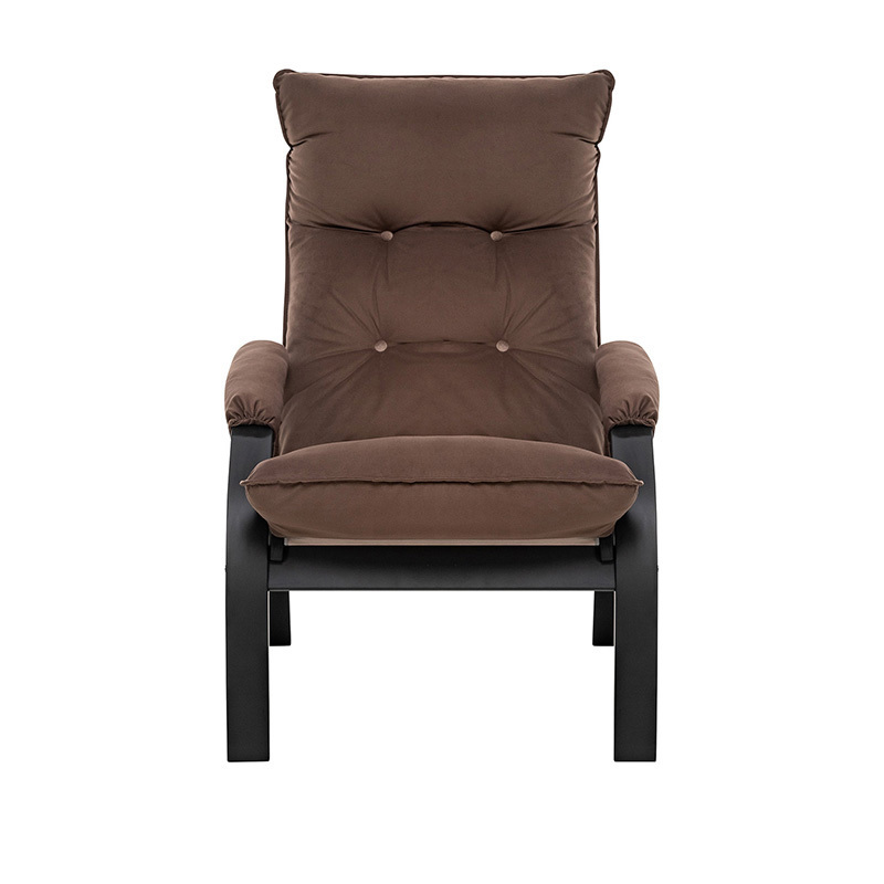 Изображение товара Кресло раскладное Leset Левада велюр коричневый/черный, 68.5x110x80 см