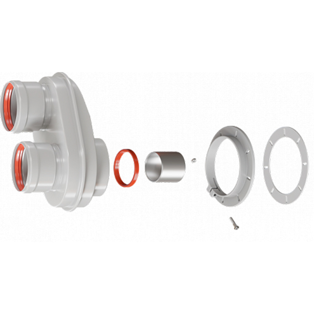 Изображение товара Переходник для дымохода Rommer D80 180x170 алюминий