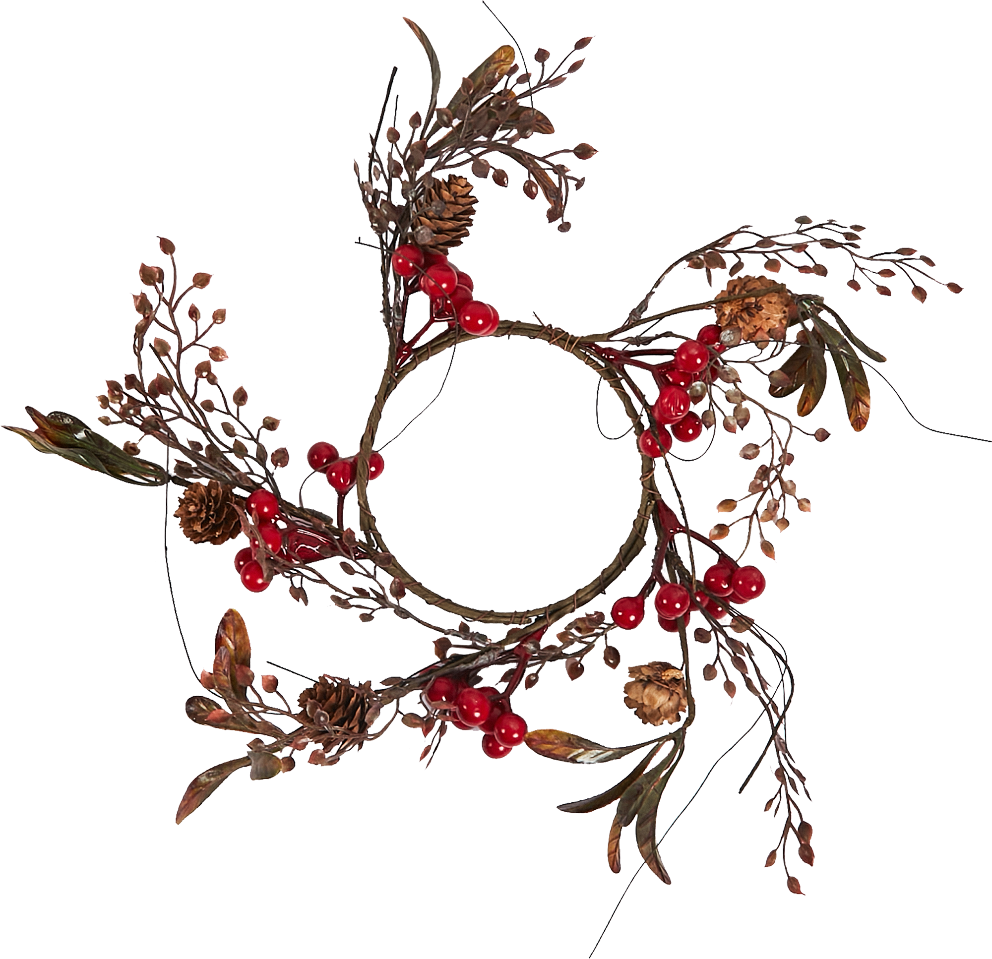 Изображение товара Изделие декоративное Венок ø30 см цвет красный