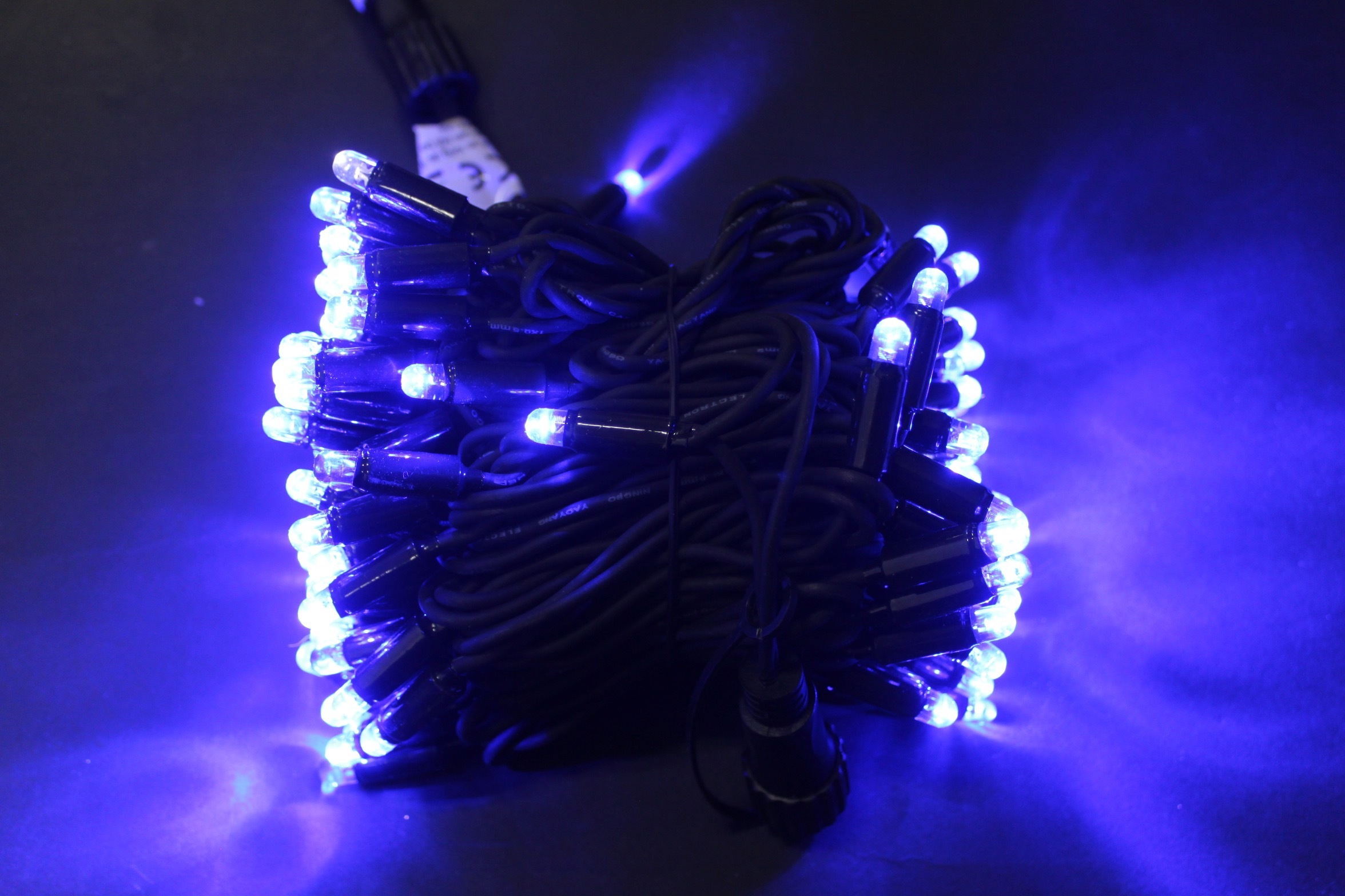 Изображение товара Электрогирлянда China dans dd1410 10 м с синими LED-лампами и режимом мерцания