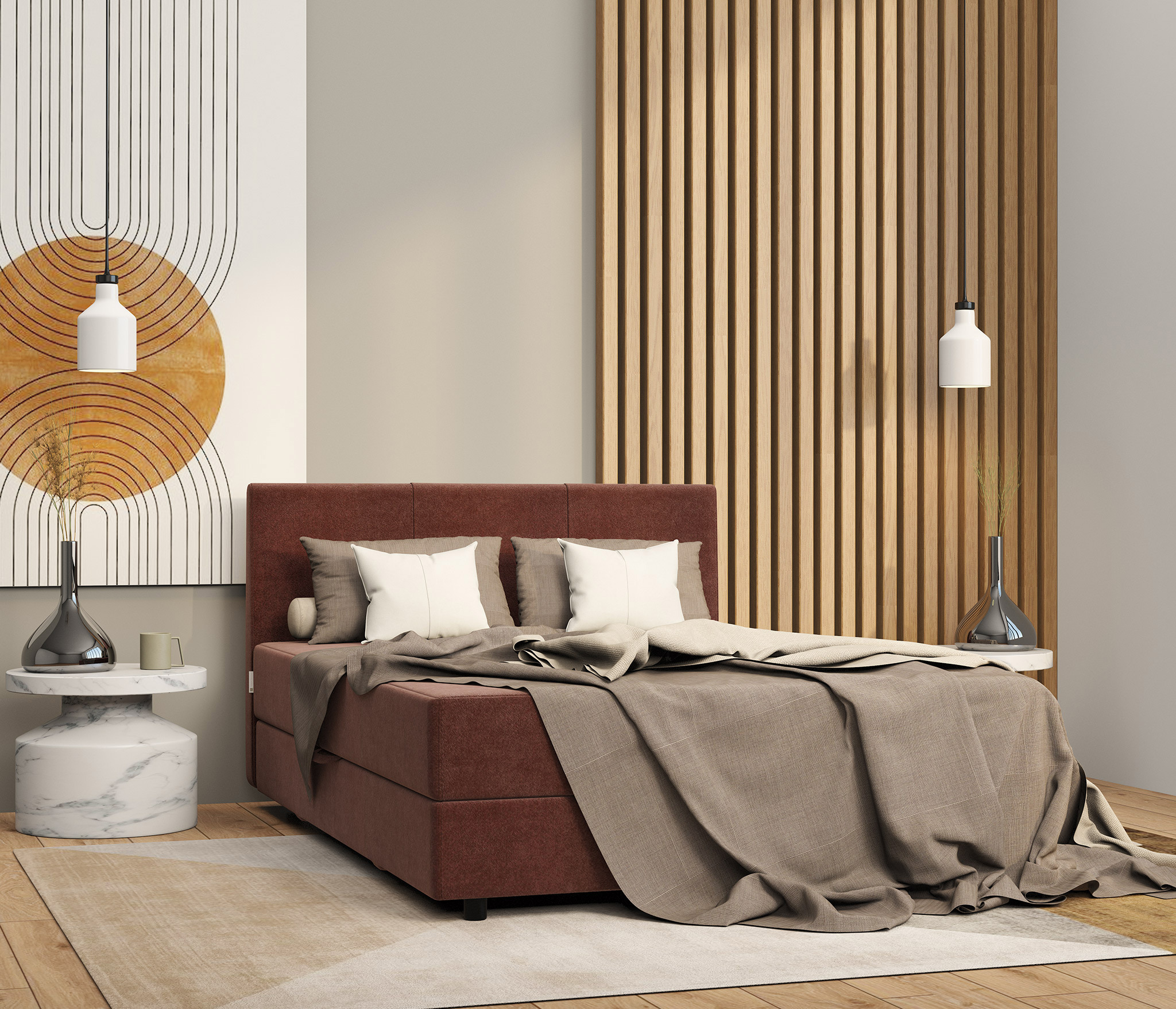 Изображение товара Кровать Шарм-дизайн Классика 90x207 см массив дерева с матрасом и ящиком