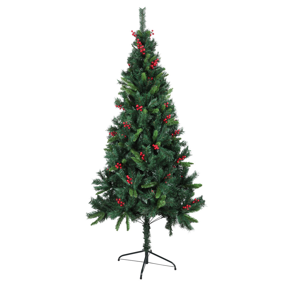 Изображение товара Ель новогодняя искусственная 385-363 с ягодами высота 120 см