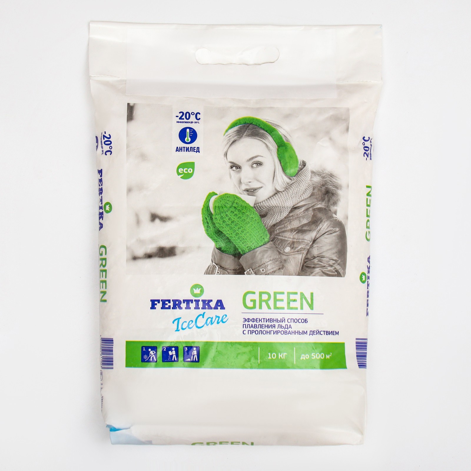 Изображение товара Противогололёдный реагент Fertika IceCare Green -20 С 10 кг