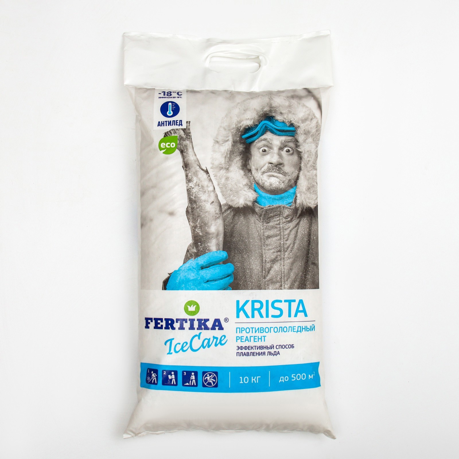 Изображение товара Противогололёдный реагент Fertika IceCare Care Krista 10 кг