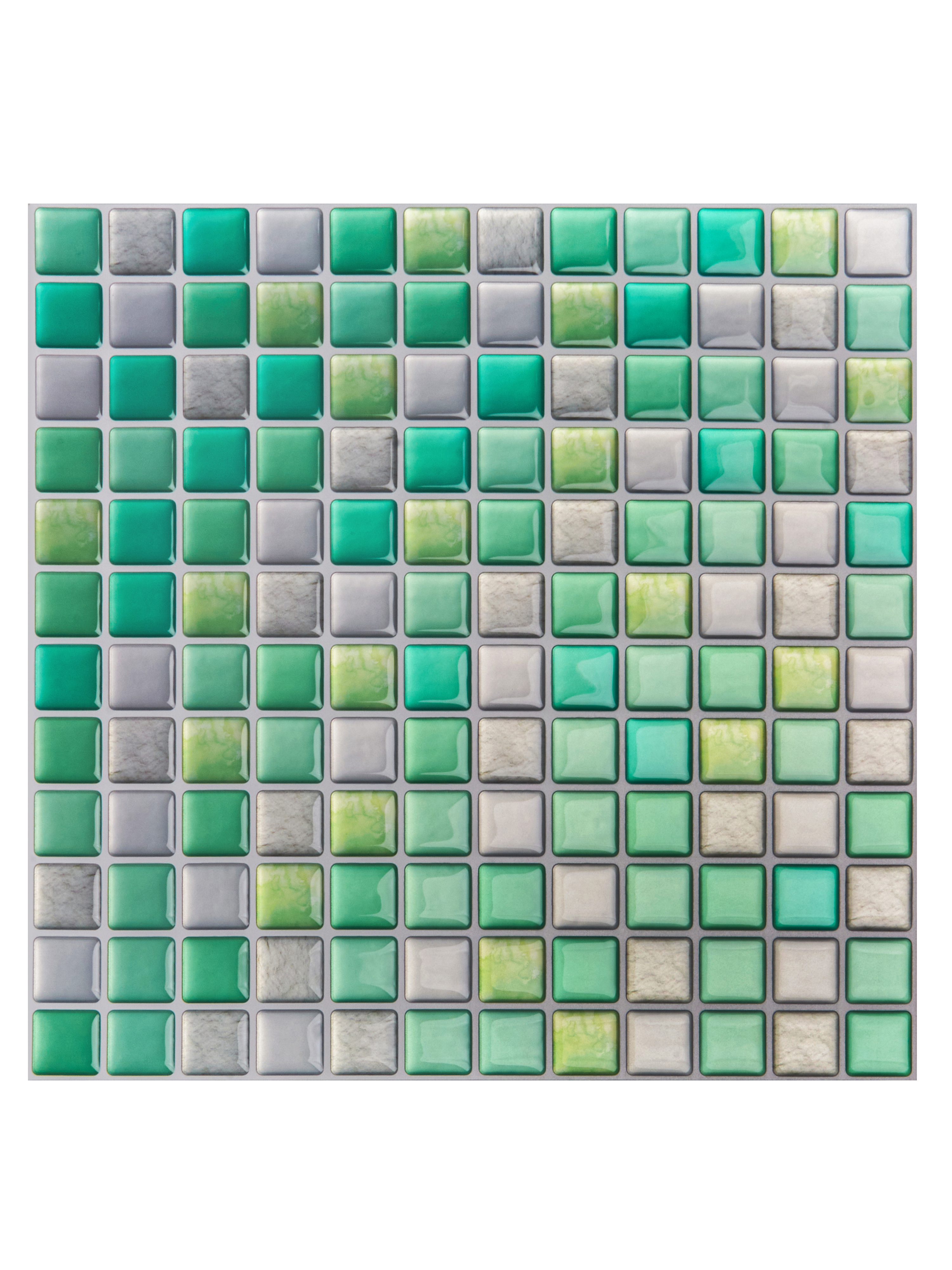 Изображение товара Плитка LAKO DECOR Мозаика 8 Зеленый - самоклеящаяся 300x300 мм