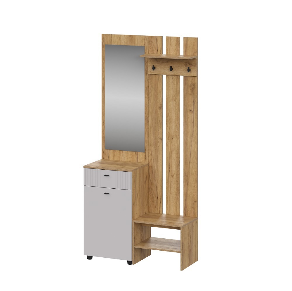 Изображение товара Напольная вешалка Арника Тоскана 100x210x40 см ЛДСП цвет дуб золотой