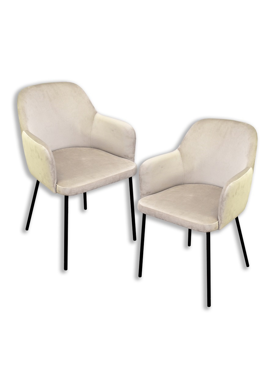 Изображение товара Кухонный стул Estente Harold стиль лофт дымно-серый велюр Россия 50x50x80 см