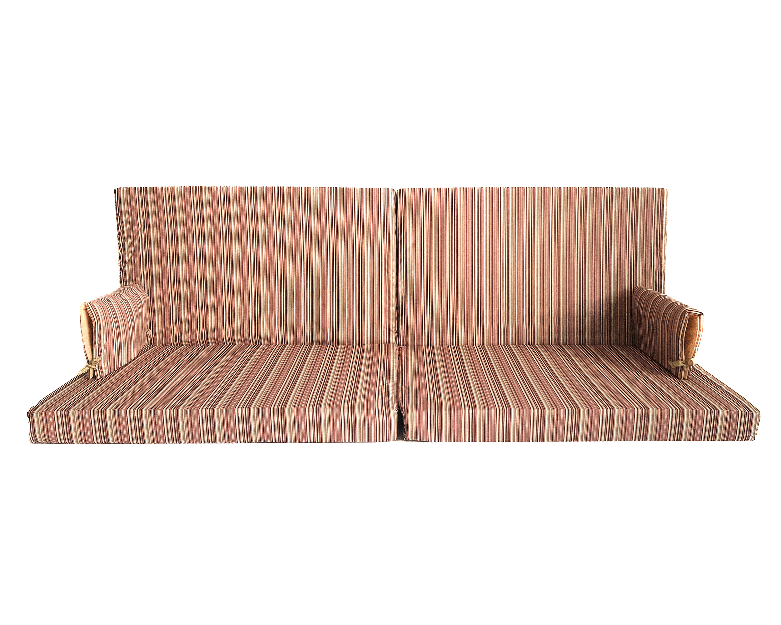 Изображение товара Мягкий матрас для садовых качелей 200x60x10 см бордовая полоска