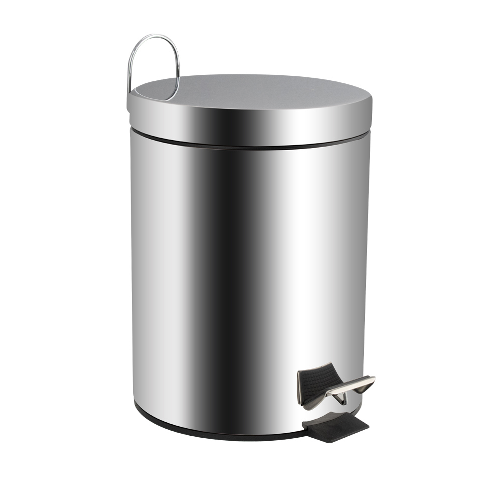 Изображение товара Мусорное ведро для ванной Санакс 105-р 5 л цвет серебристый