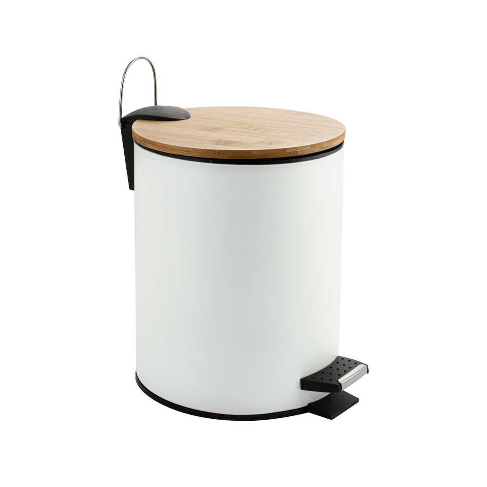 Изображение товара Мусорное ведро Санакс 1555 5л из нержавеющей стали с педалью и крышкой