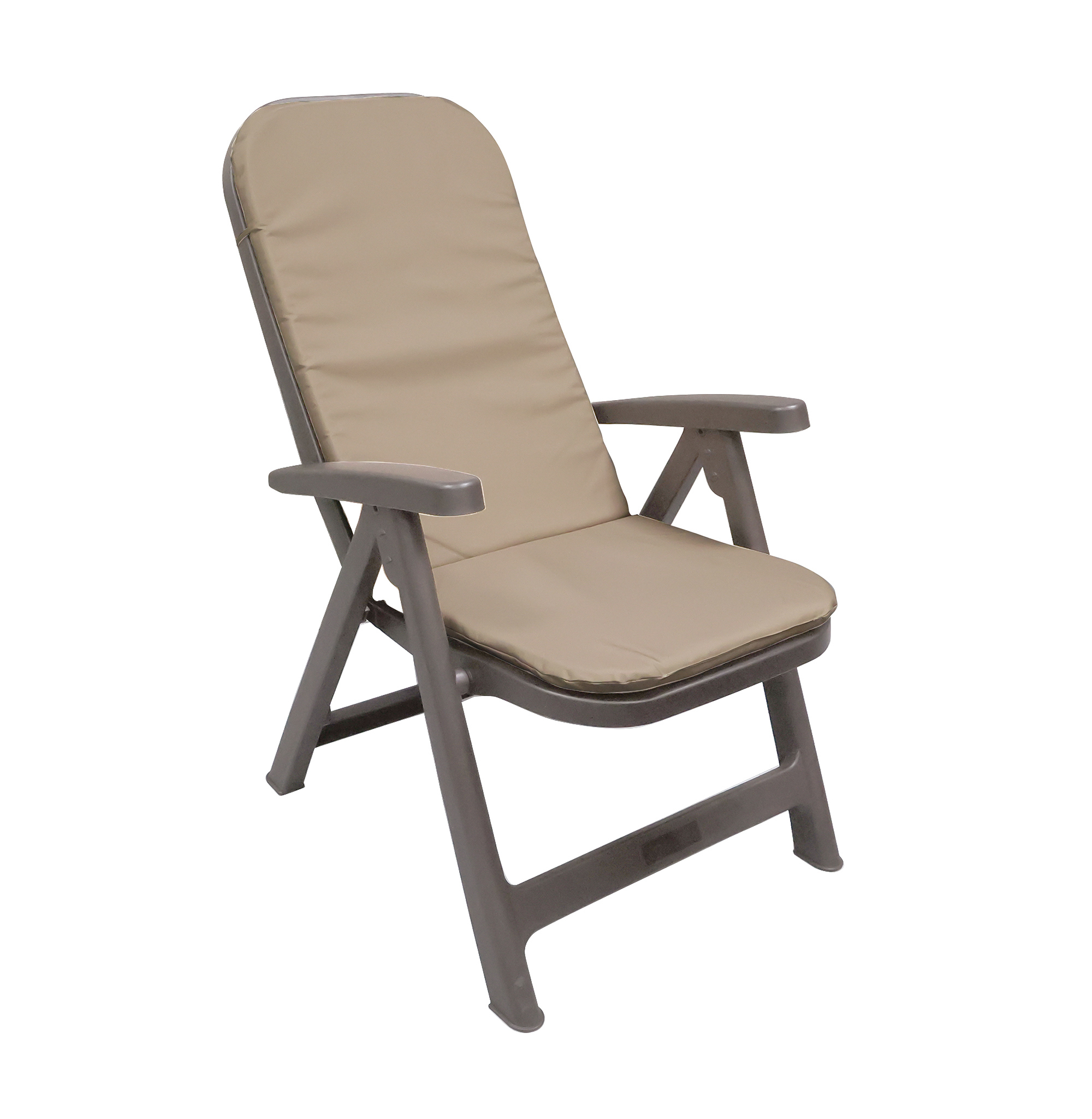 Изображение товара Кресло складное Adriano Discover 61x68x109 см полипропилен цвет бежевый с подушкой