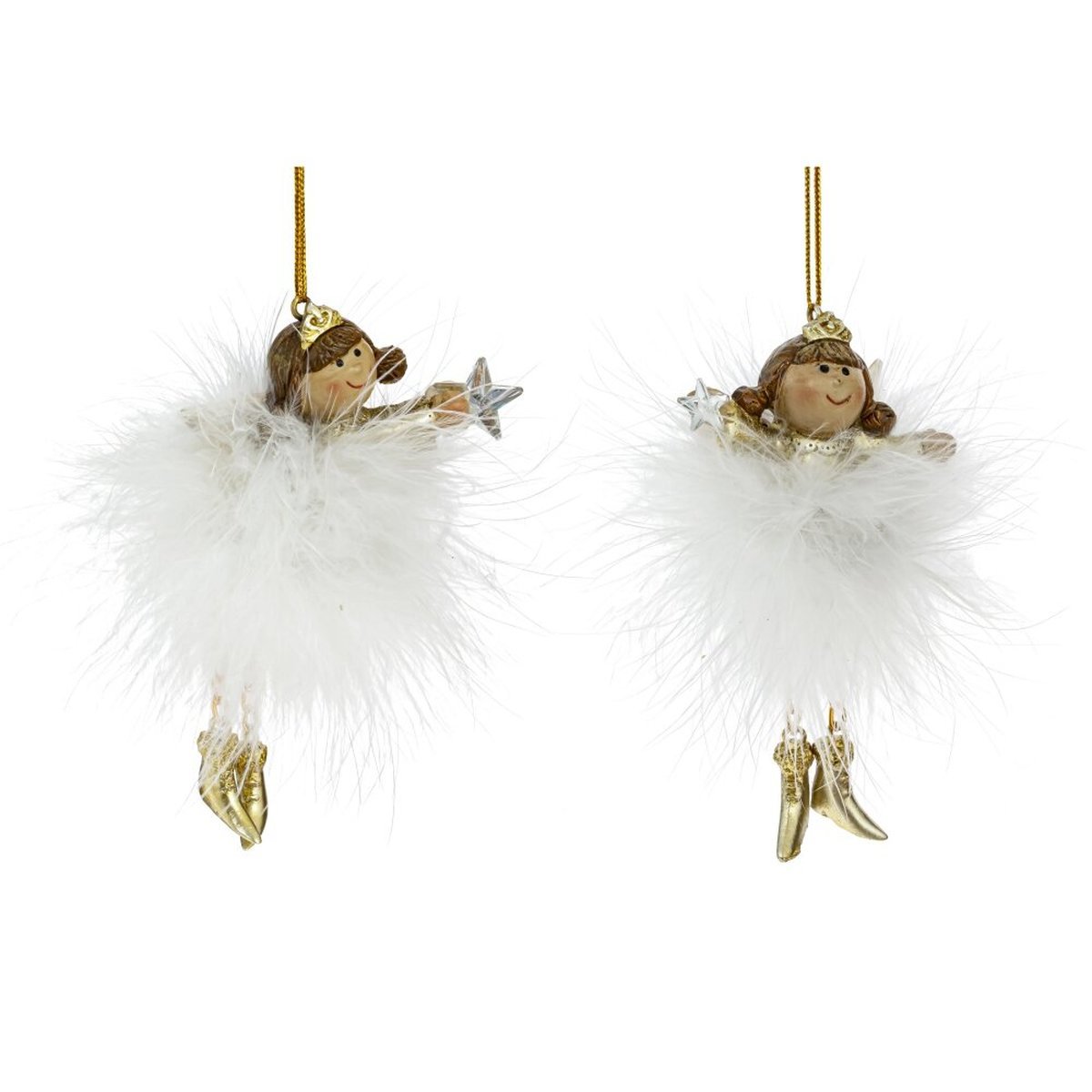 Изображение товара Елочная игрушка ангел из металла 10x3x6 см белая Remeco Collection