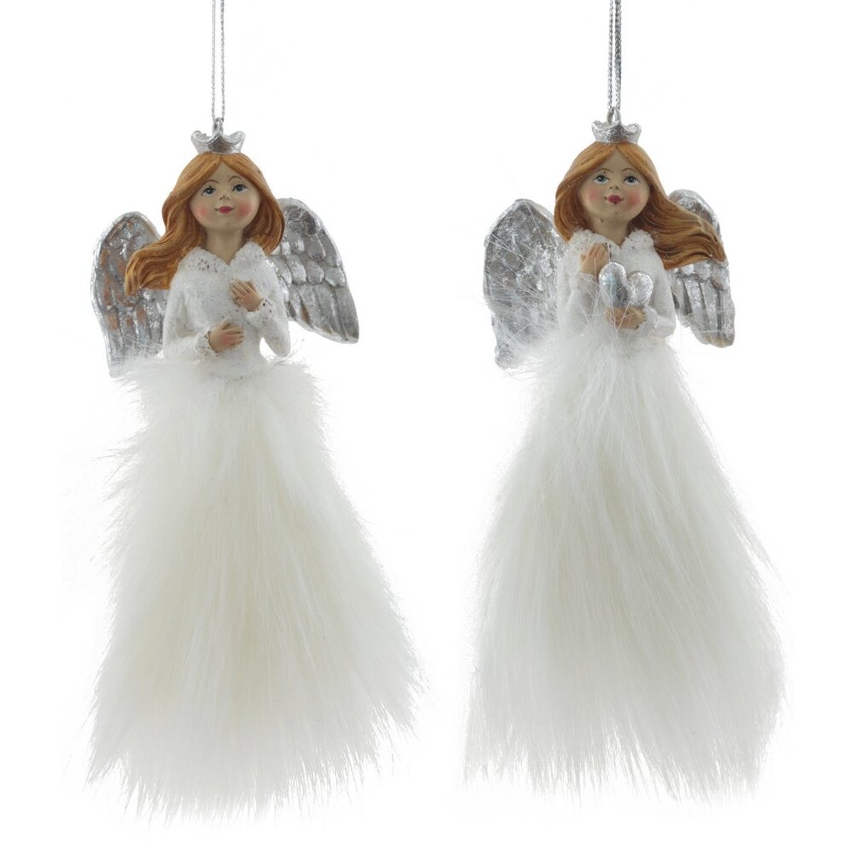 Изображение товара Елочная игрушка Ангел белая 13x3.5x5 см Remeco Collection