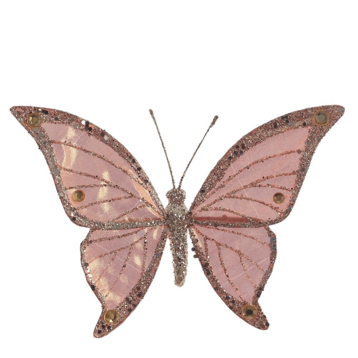 Изображение товара Елочная игрушка Бабочка Remeco Collection 18x18 см розовая дизайнерская