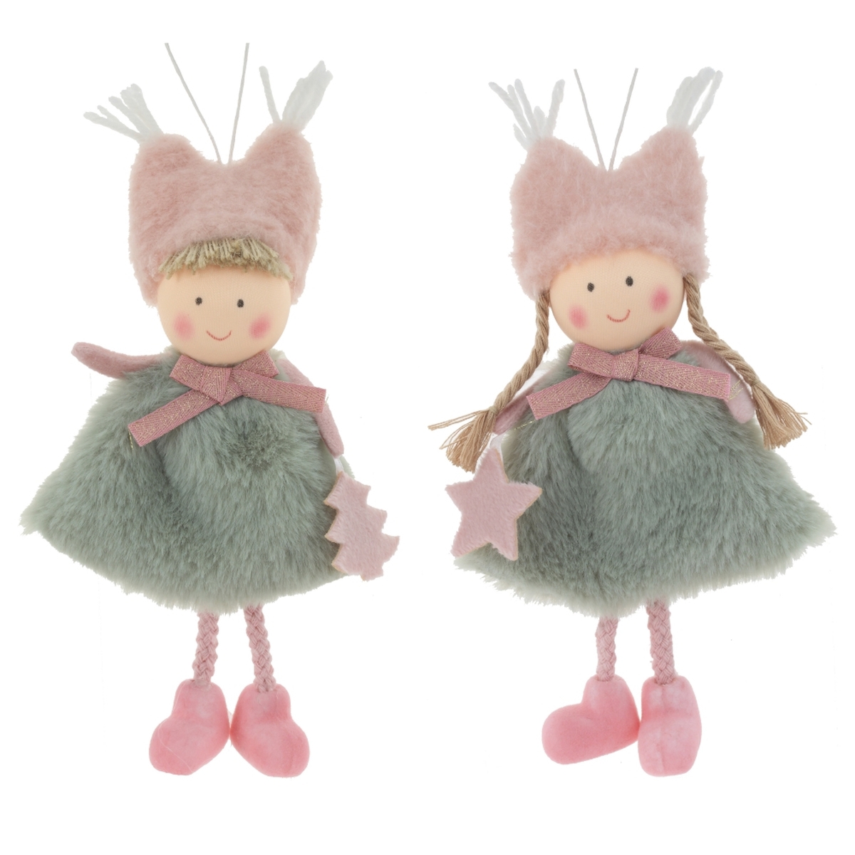 Изображение товара Елочная игрушка Remeco Collection Девочка/мальчик 763258 18x5x6 см