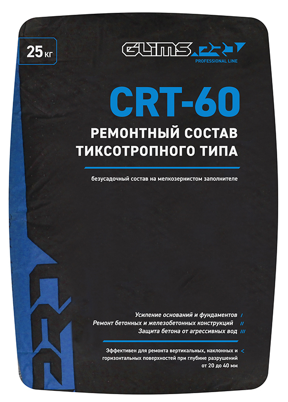 Изображение товара Состав ремонтный тиксотропный Glimspro CRT-60 25 кг для бетонных работ