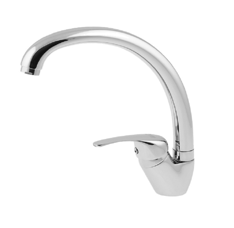 Изображение товара Смеситель для кухни однорычажный Av engineering AVZKN4-A267 излив 19.6 см цвет черный