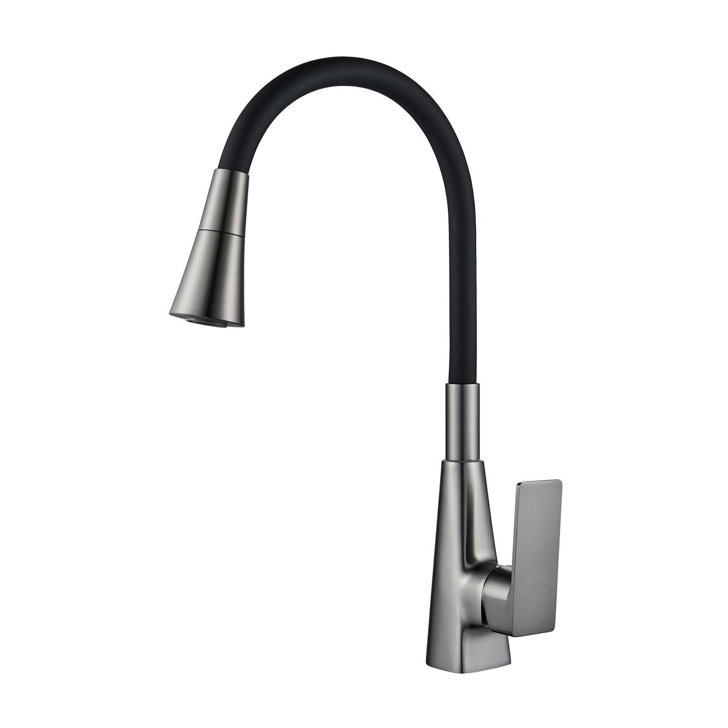 Изображение товара Смеситель для кухни однорычажный Shevanik S543T-3 излив 16.5 см цвет черный/графит