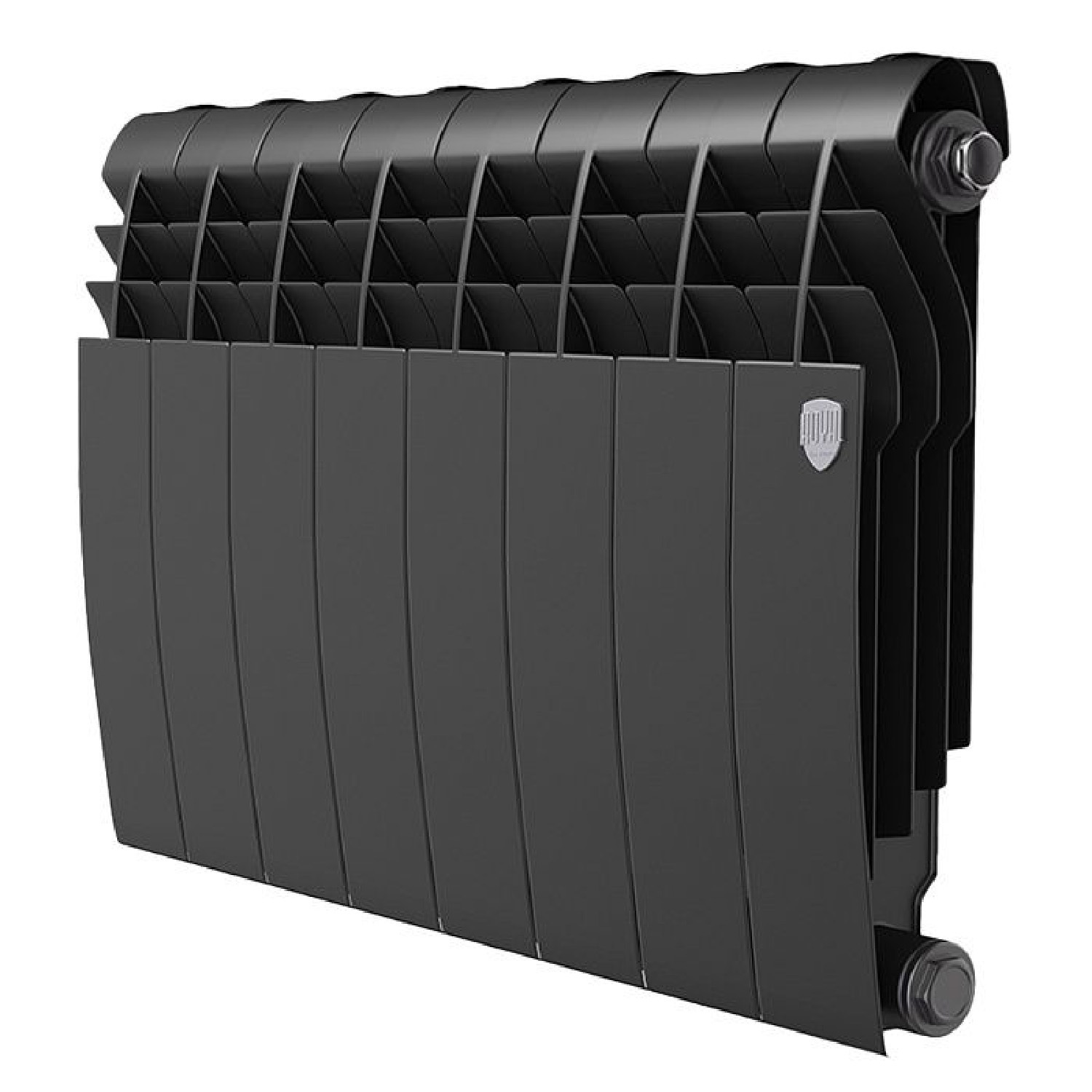 Изображение товара Радиатор Royal thermo BIliner 350/80 биметалл 10 секций боковое подключение цвет черный графитовый