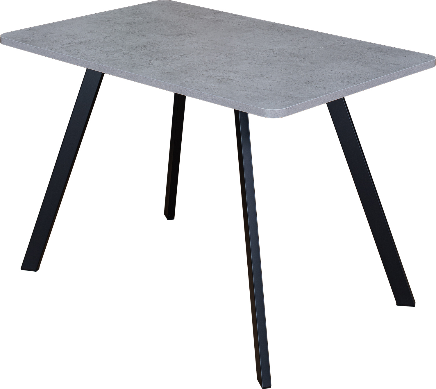 Изображение товара Кухонный стол прямоугольный Домотека Гамма 110x70 см черный/серый