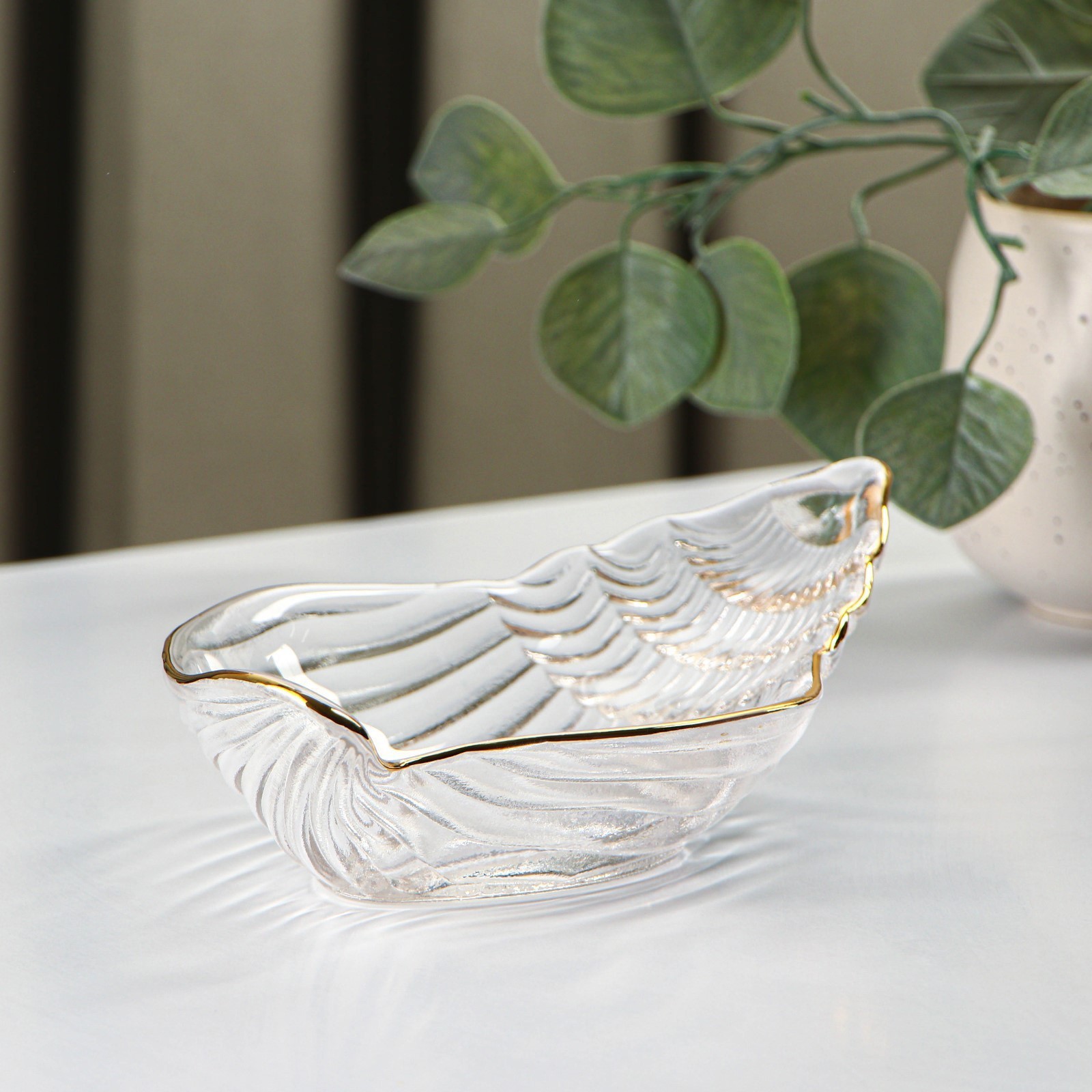 Изображение товара Блюдо сервировочное Magistro Ракушка 9038800 21x21 см стекло цвет прозрачный