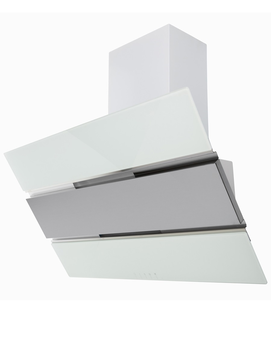 Изображение товара Наклонная вытяжка Navako Parallel 60 White с стеклянной панелью, мощностью 650 м³/час