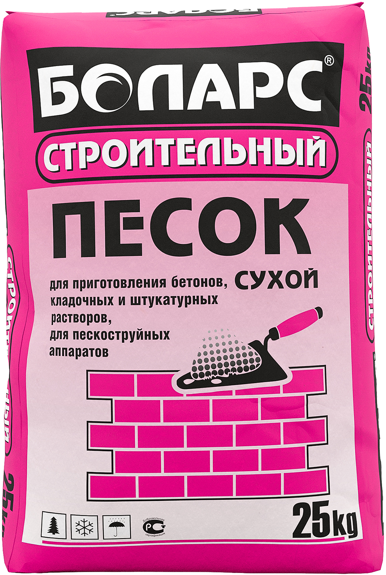 Изображение товара Песок строительный сухой Боларс 25 кг