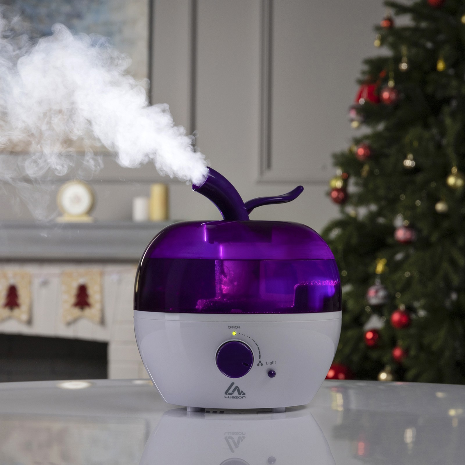 Изображение товара Ультразвучной увлажнитель воздуха Luazon home LHU-02 белый компактный экономичный