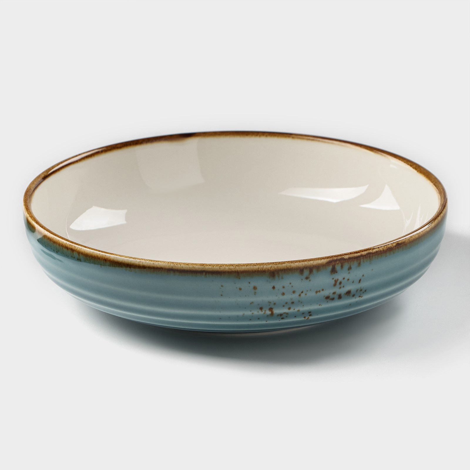 Изображение товара Тарелка глубокая Magistro Церера 1.1 л голубая фарфор посуда