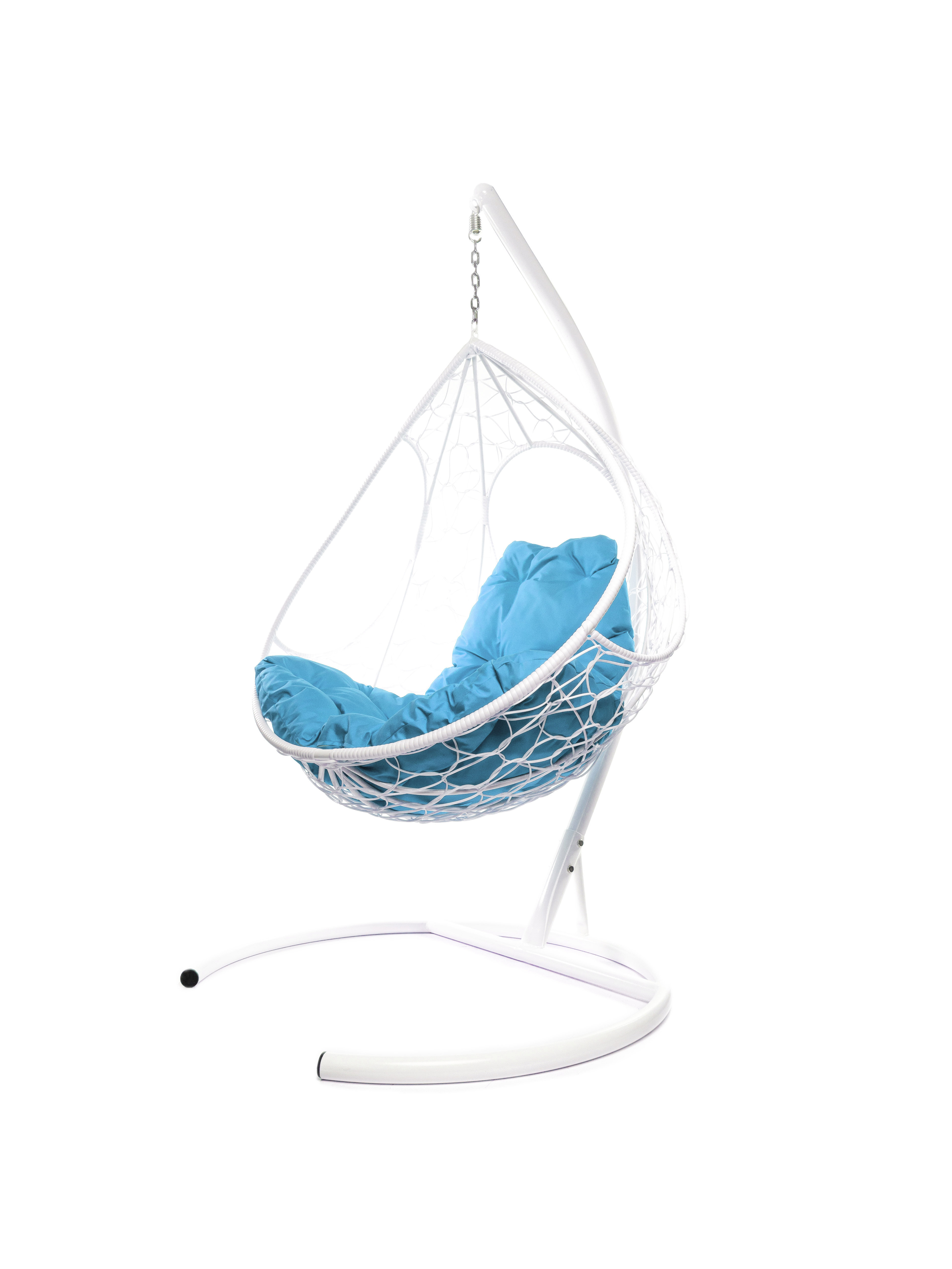Изображение товара Подвесное кресло-кокон Долька от M-GROUP с подушкой белое для дома и улицы