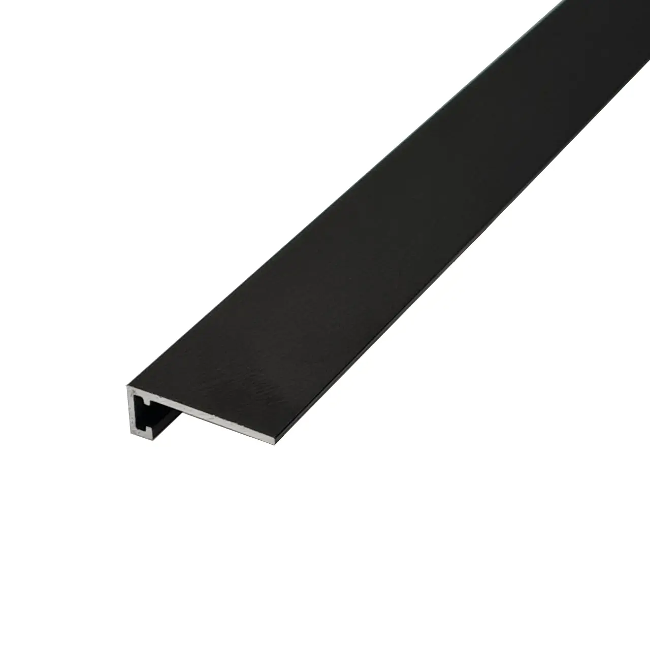 Микроплинтус напольный Русский профиль алюминий цвет черный 2400x18 мм