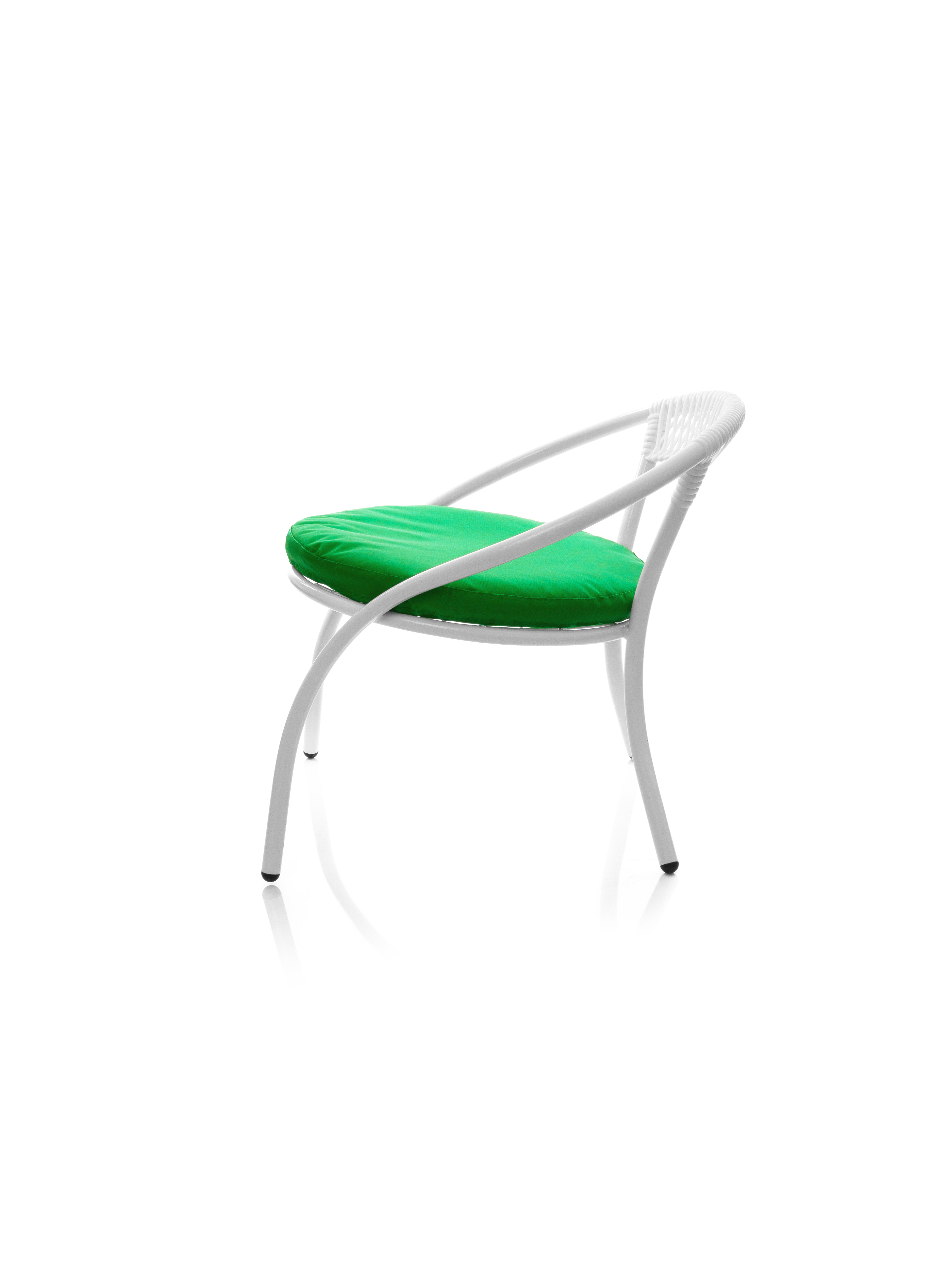 Изображение товара Кресло садовое Стамбул из искусственного ротанга, белый, 55х54х60 см, Россия