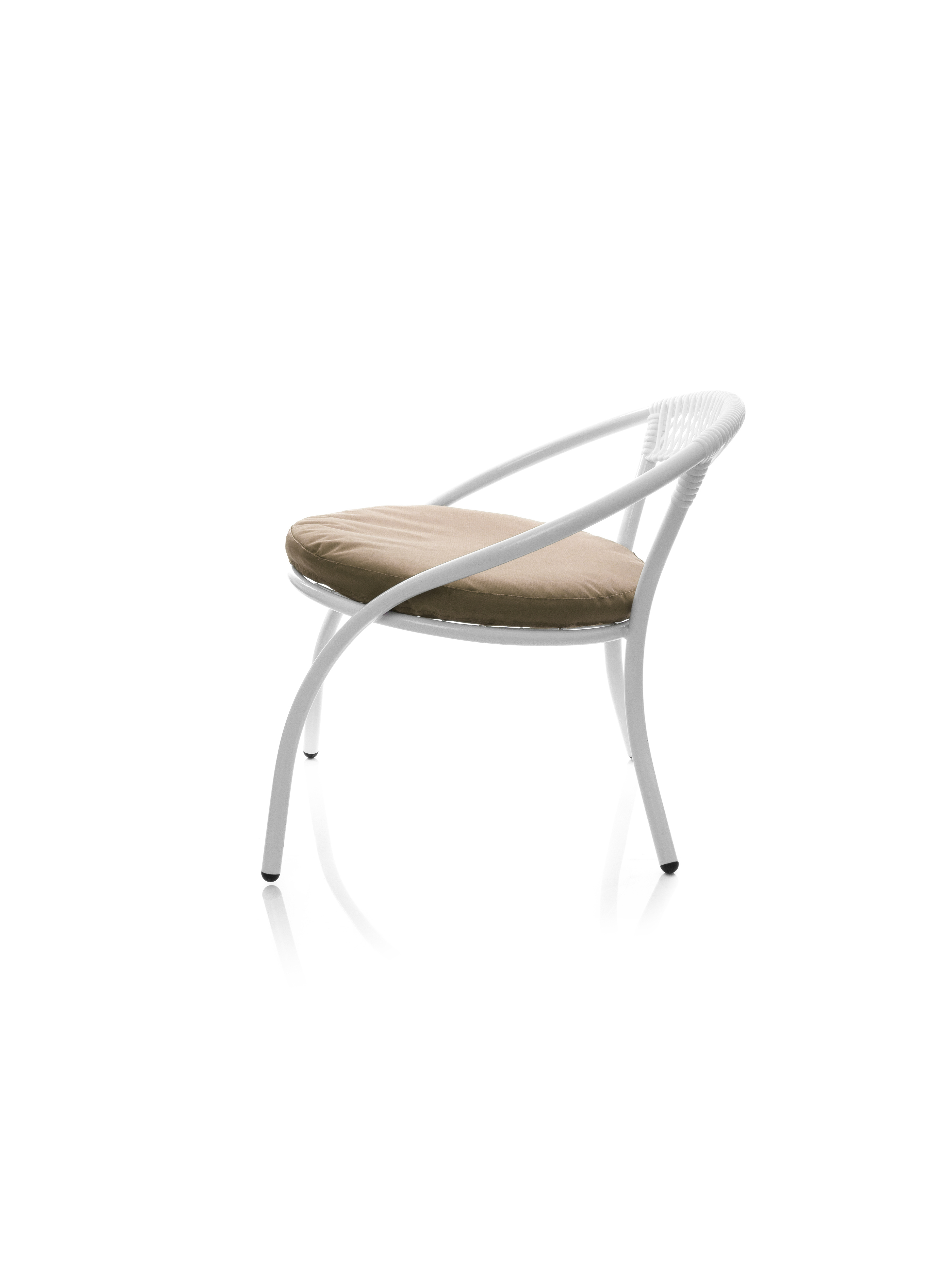 Изображение товара Кресло садовое M-group 12350101 Стамбул 55 см x 54 см x 60 см искусственный ротанг белый