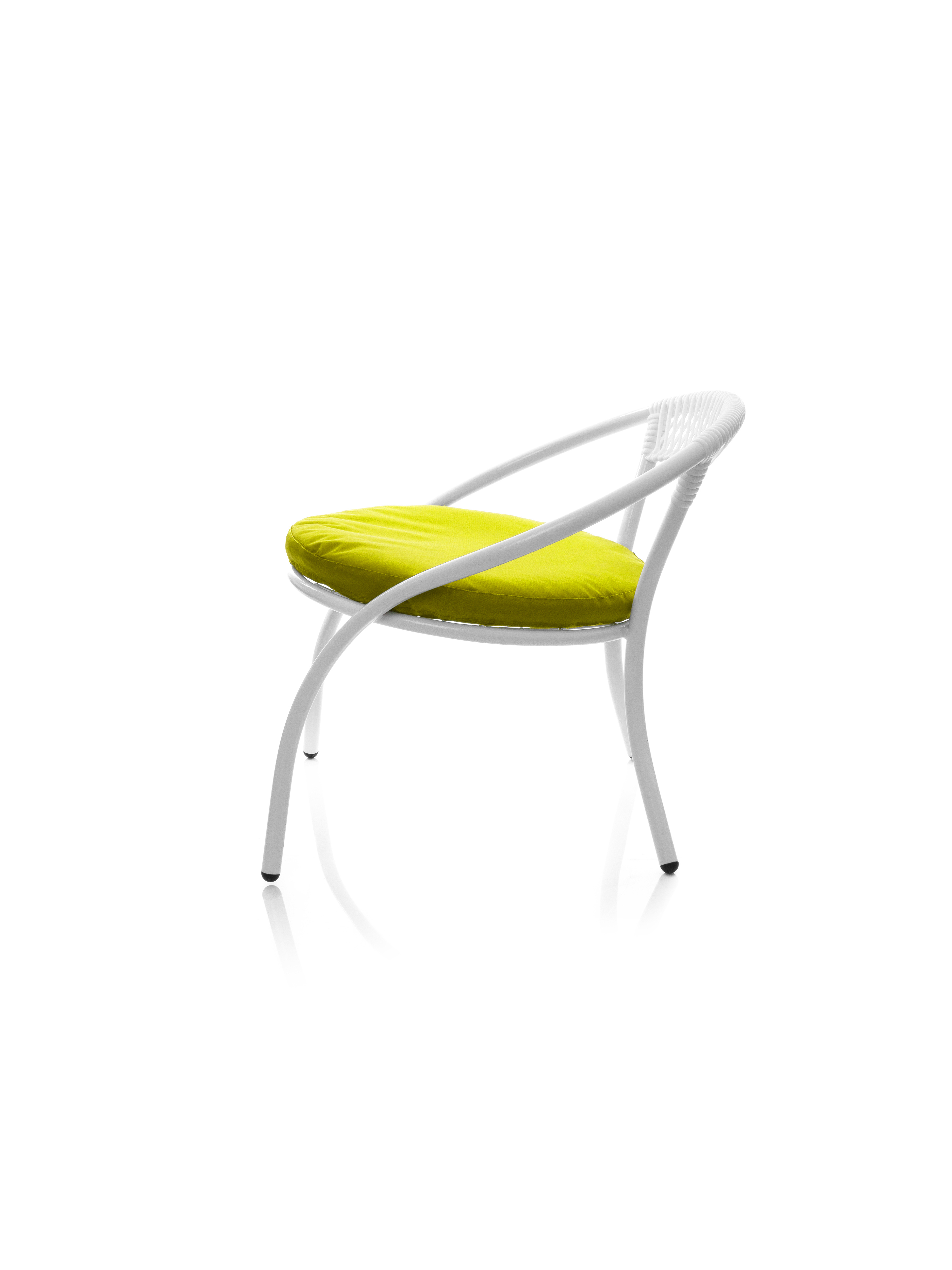 Изображение товара Кресло садовое M-group 12350111 Стамбул 55 см x 54 см x 60 см искусственный ротанг белый