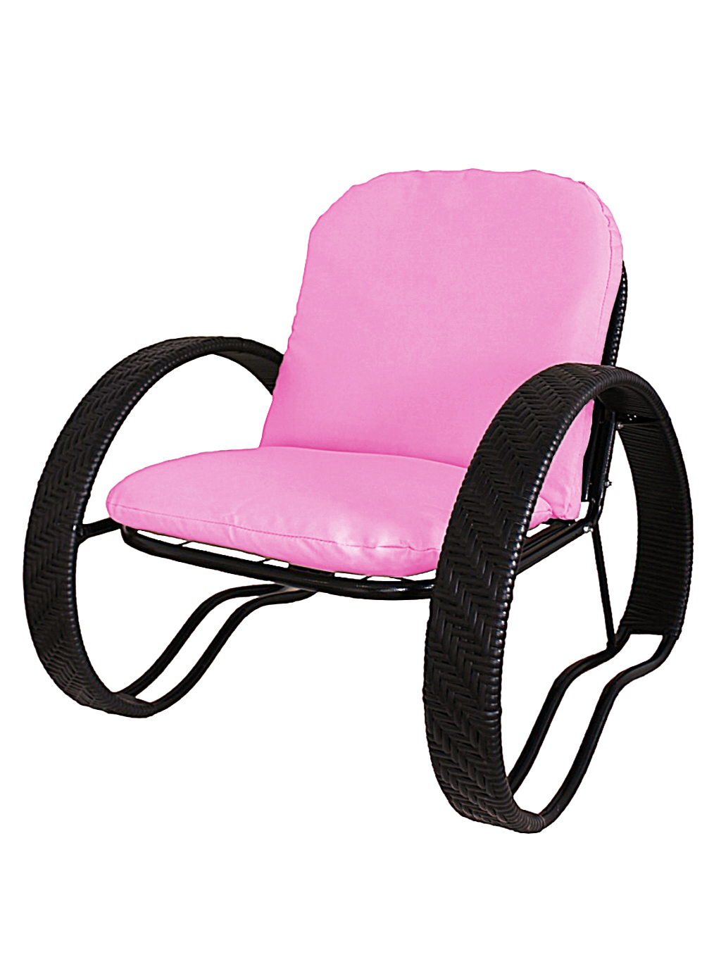 Изображение товара Кресло садовое M-group 12370408 Фасоль 71 см x 75 см x 62.5 см искусственный ротанг черный