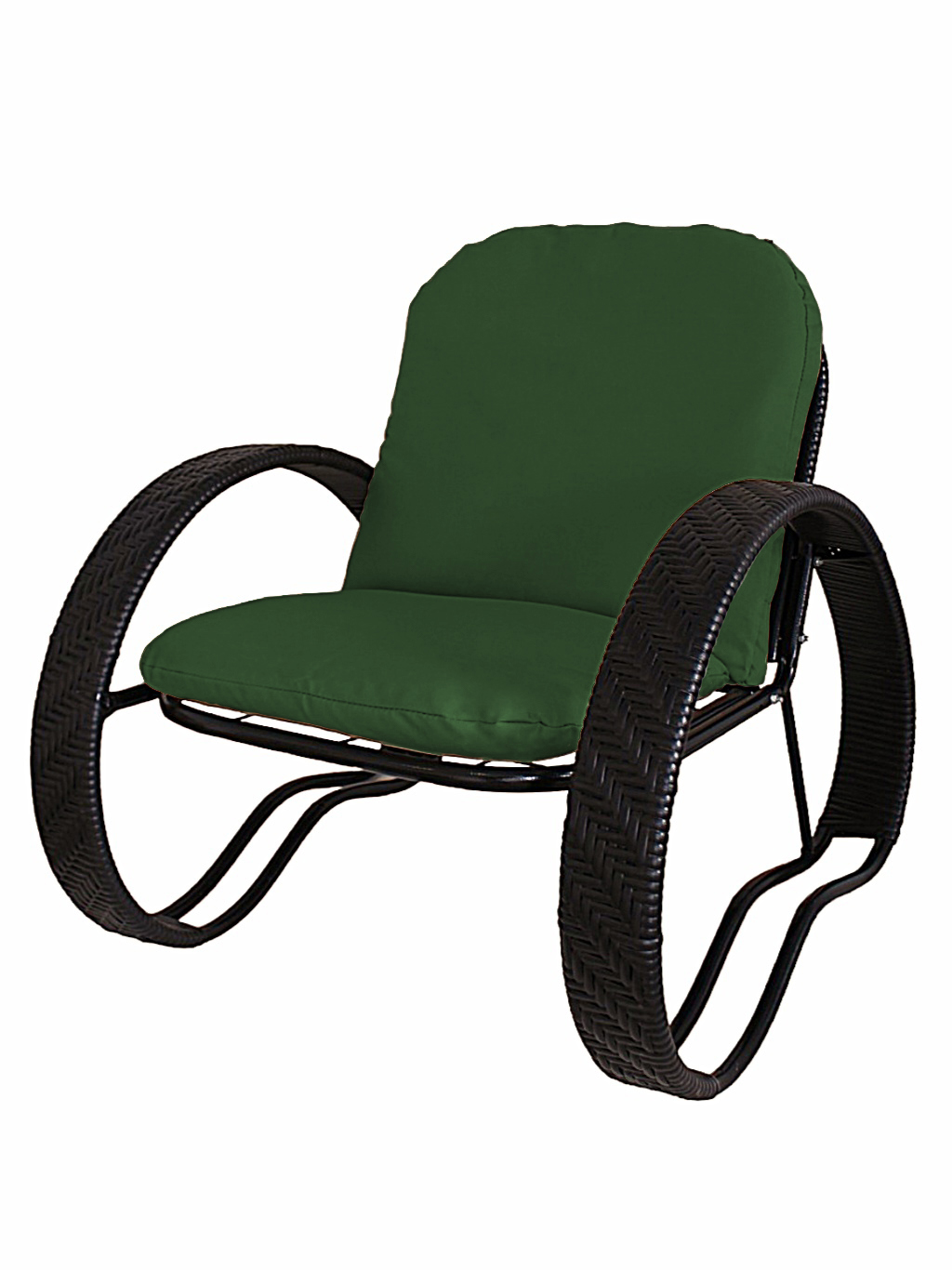 Изображение товара Кресло садовое M-group 12370404 Фасоль 71 см x 75 см x 62.5 см искусственный ротанг черный