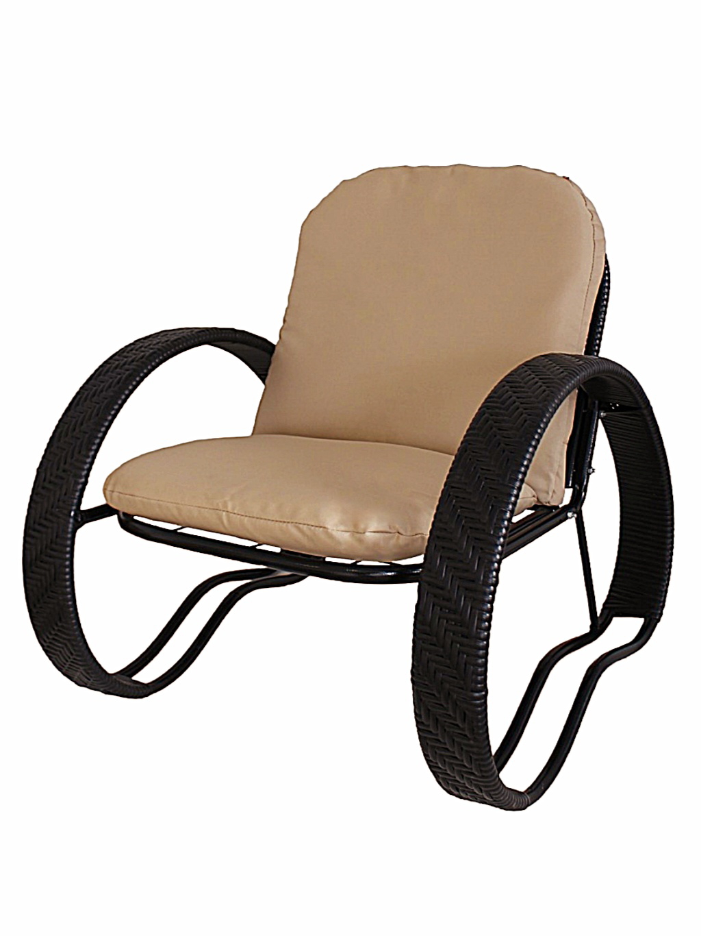 Изображение товара Кресло садовое M-group Фасоль черное 71 см x 75 см x 62.5 см