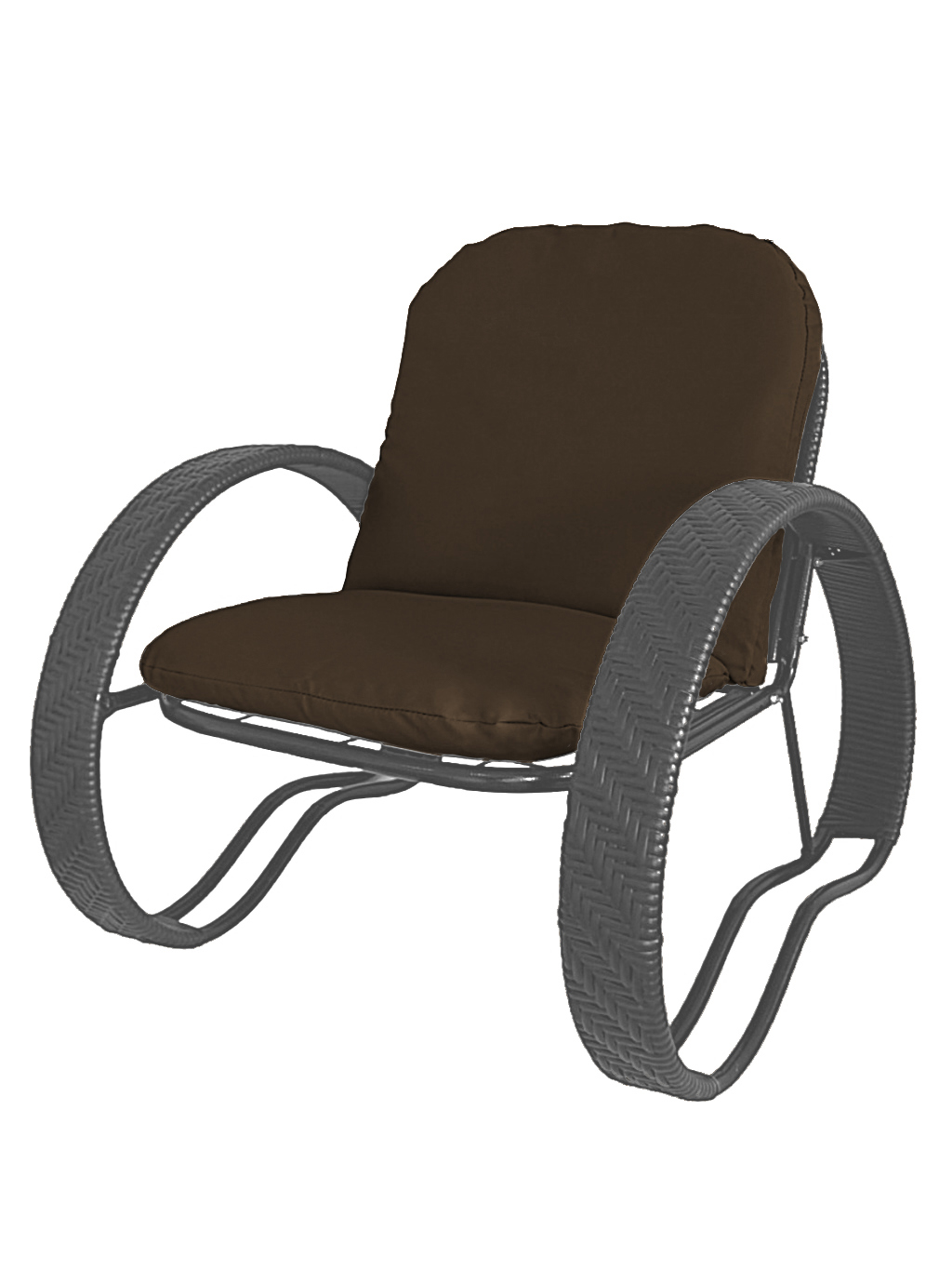 Изображение товара Кресло садовое M-group Фасоль 12370305 из искусственного ротанга