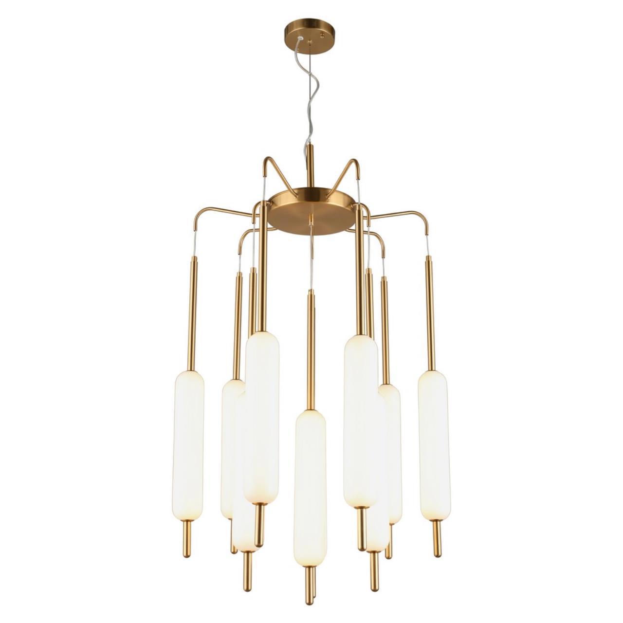 Изображение товара Люстра подвесная светодиодная Aployt Apl.108.30.010 20 м² золотистая с стеклянными плафонами