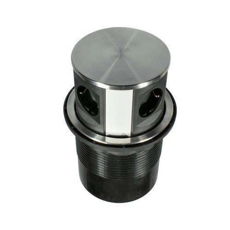 Изображение товара Выдвижная встраиваемая розетка MAC-S 4 поста IP20 серебристая Изображение товара Выдвижная встраиваемая розетка MAC-S 4 поста IP20 серебристая