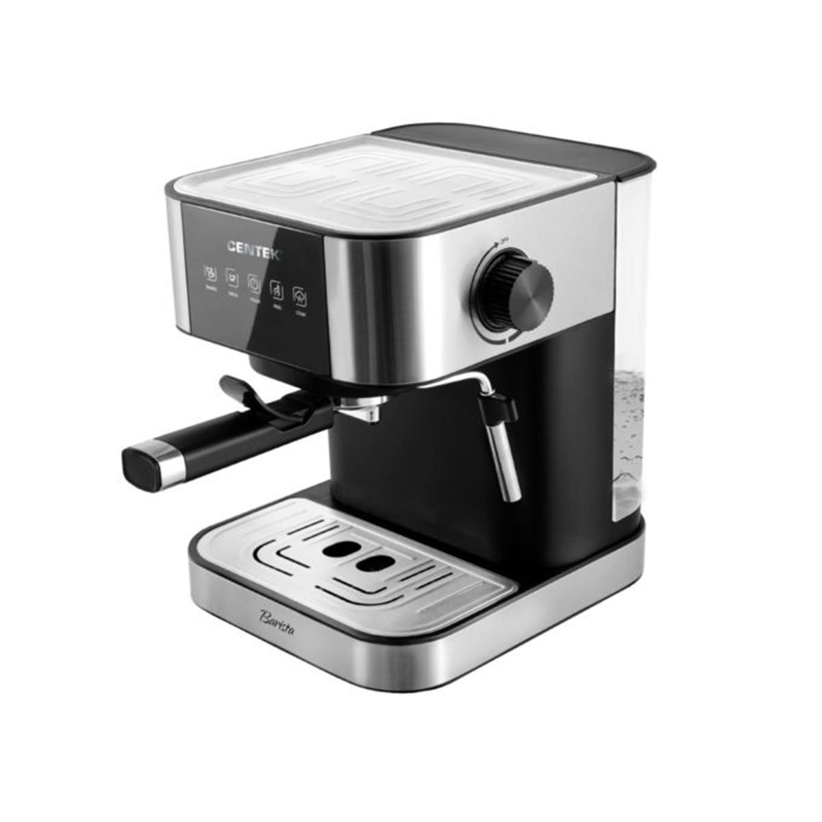 Изображение товара Рожковая кофеварка Centek CT-1164 3 в 1, черная, мощность 1050 Вт