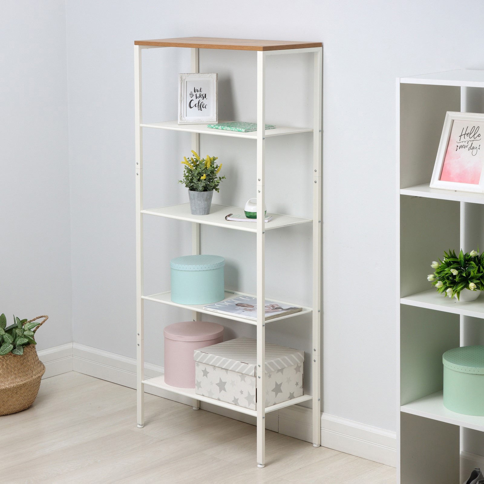 Изображение товара Стеллаж ЗМИ 67x146.5x30 см нагрузка до 5 кг ЛДСП цвет белый