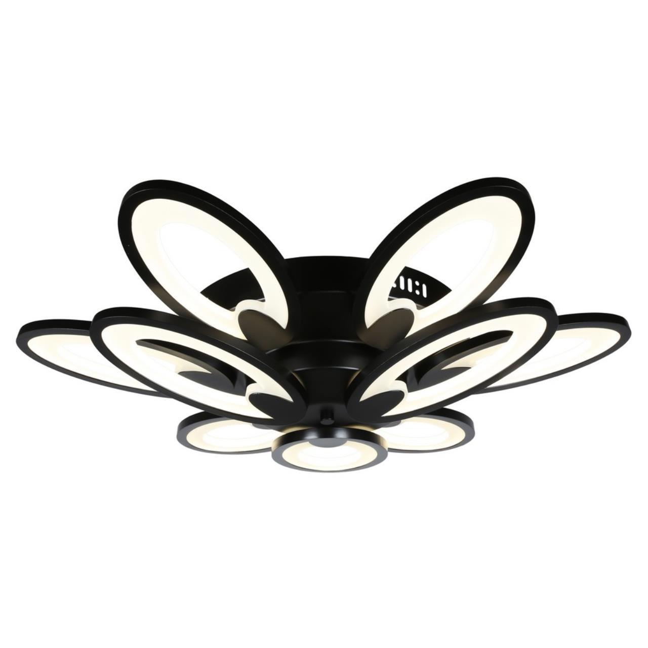 Изображение товара Люстра потолочная светодиодная Omnilux Oml-1021-71854 12 м² нейтральный белый свет черный