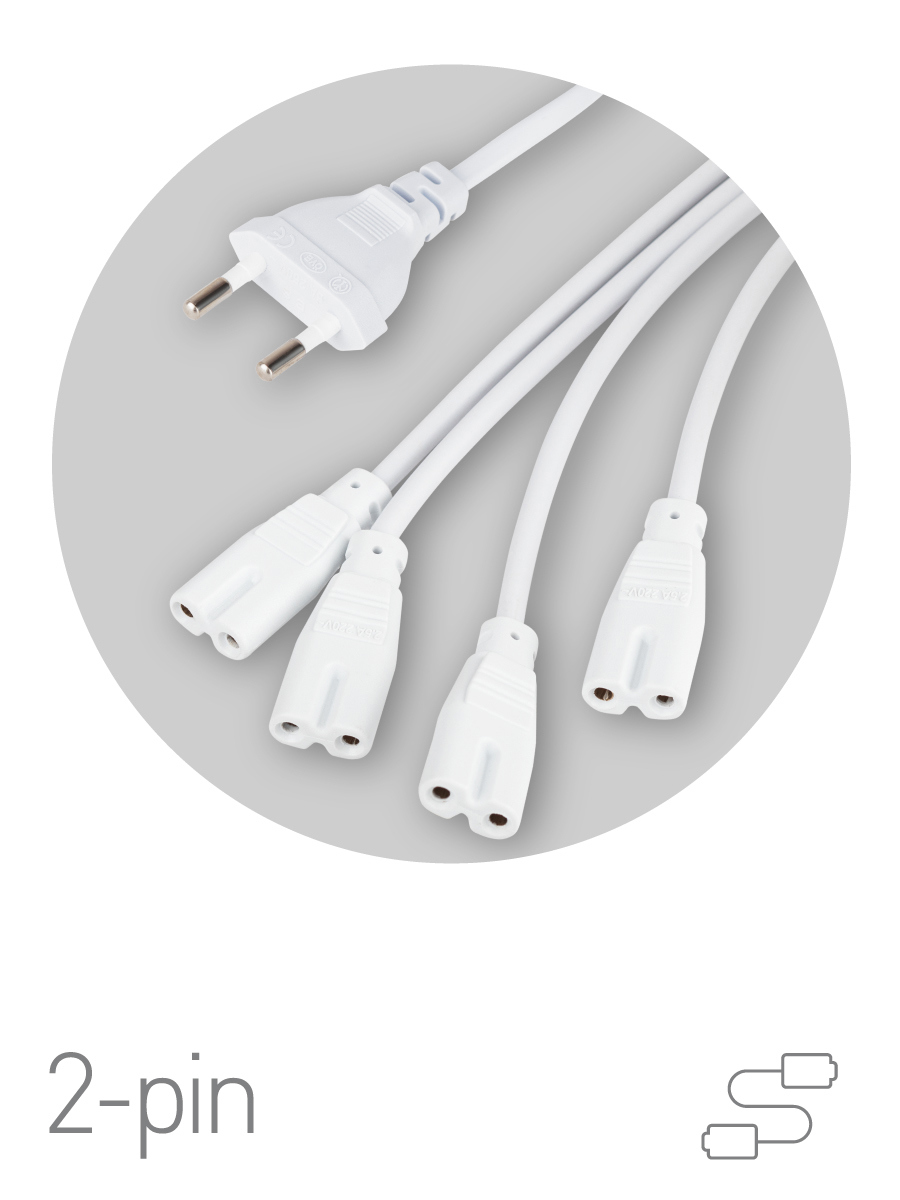 Изображение товара Разветвитель сетевой для фитолампы Эра FITO 4х IEC C7 2 pin для подключения 4 светильников
