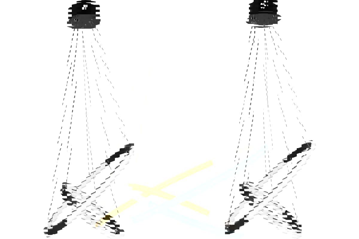 Изображение товара Люстра потолочная светодиодная Rivoli 6105-101 черная с пультом управления