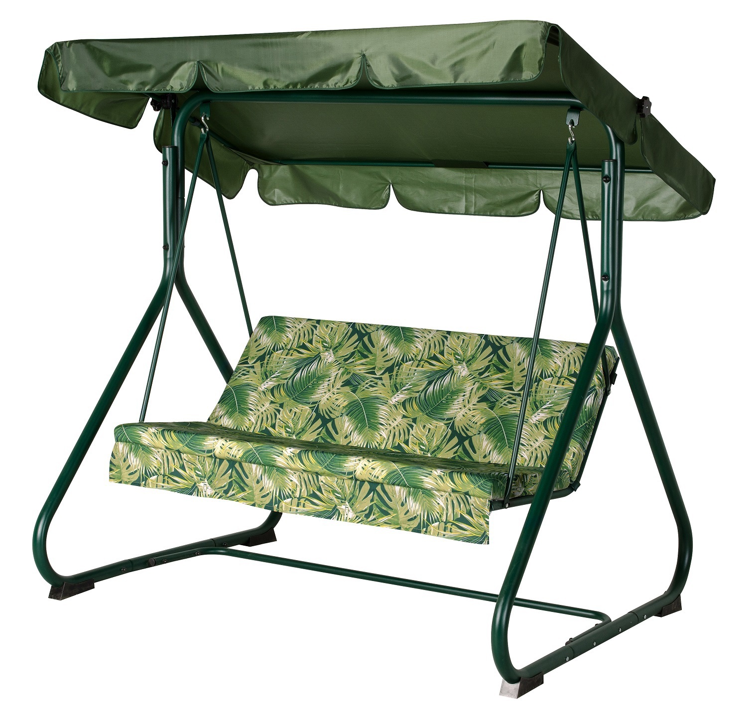 Изображение товара Качели садовые Удачная мебель Рондо 3-х местные зеленые