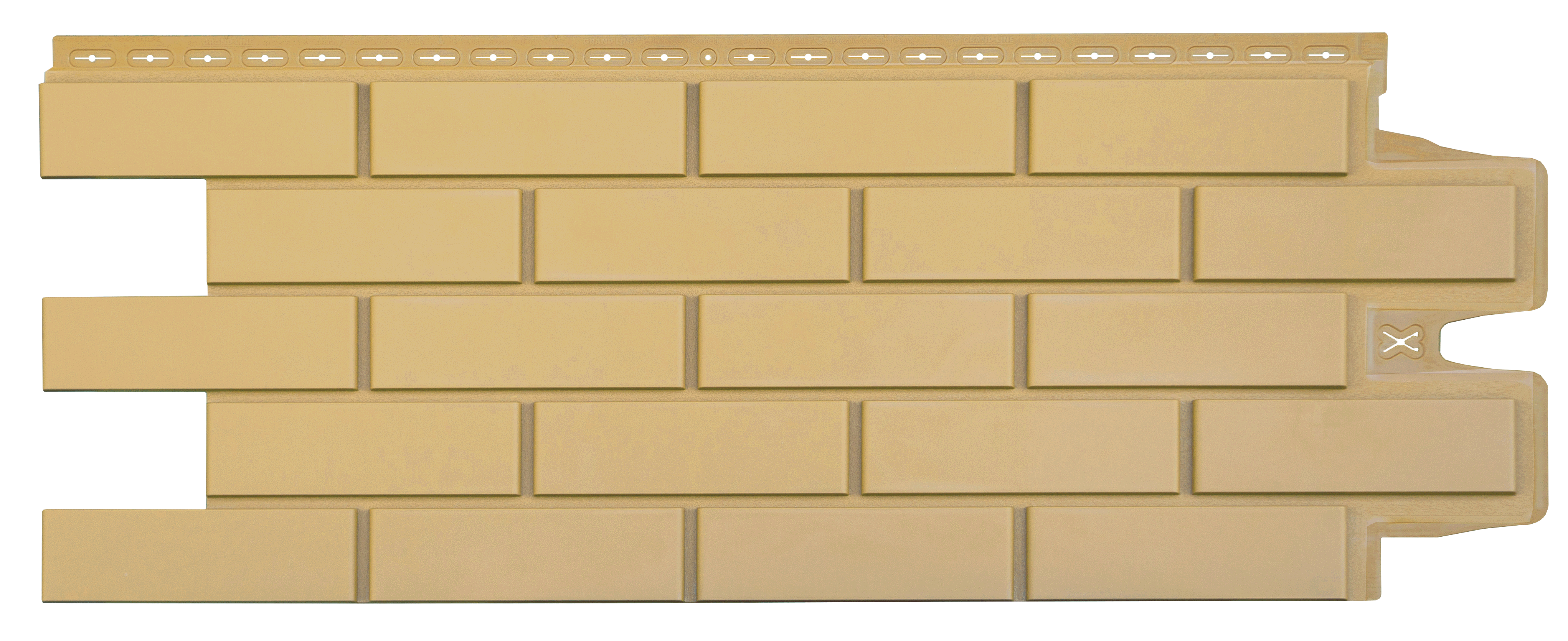 Изображение товара Фасадная панель GRAND LINE CLASSIC Клинкерный кирпич песочный 1105х417 мм Изображение товара Фасадная панель GRAND LINE CLASSIC Клинкерный кирпич песочный 1105х417 мм