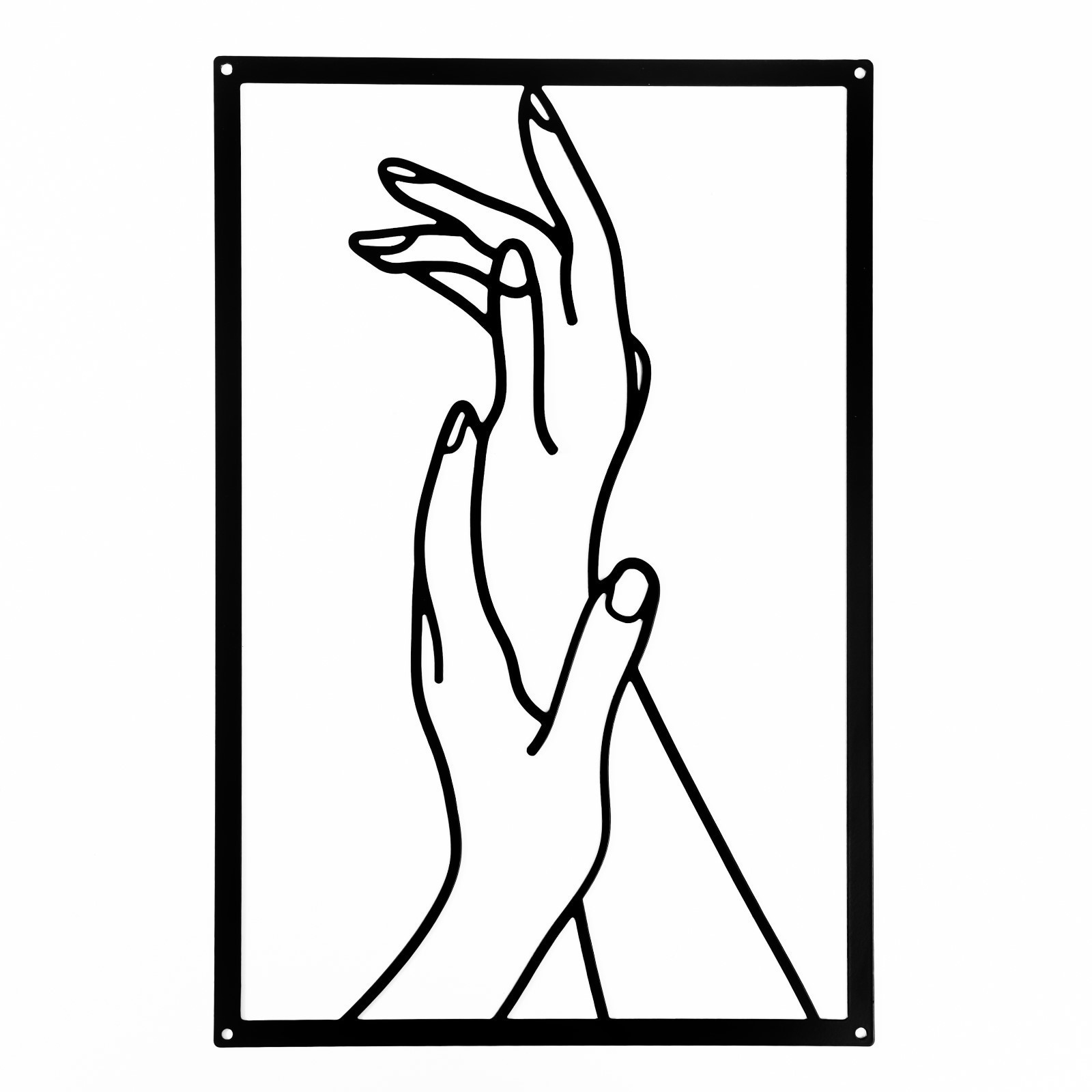 Изображение товара Панно интерьерное "Женские руки" черное 30x45 см