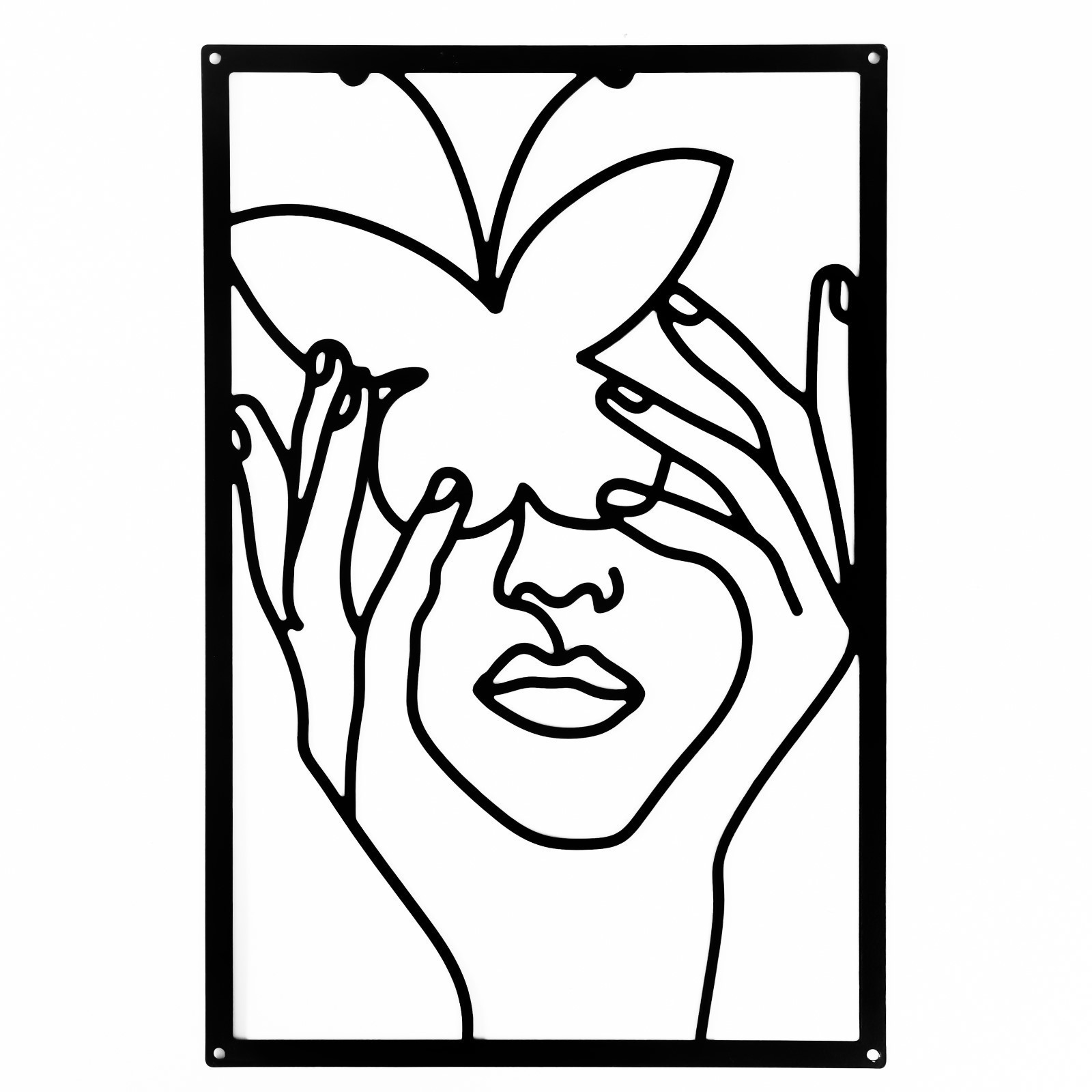 Изображение товара Панно интерьерное Абстракция Девушка с бабочкой черное 30x45 см