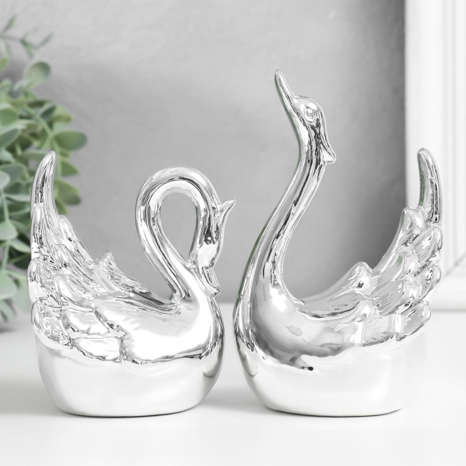 Изображение товара Сувенир "Два лебедя - любовь" серебро набор 2 шт